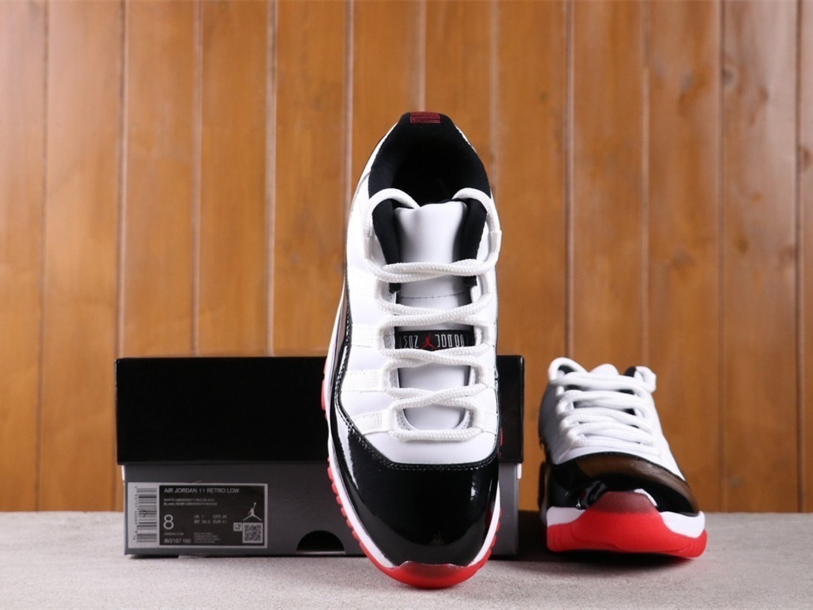 US$62 Air Jordan 11 Low “White Bred”AV2187-160Size 36-47.5