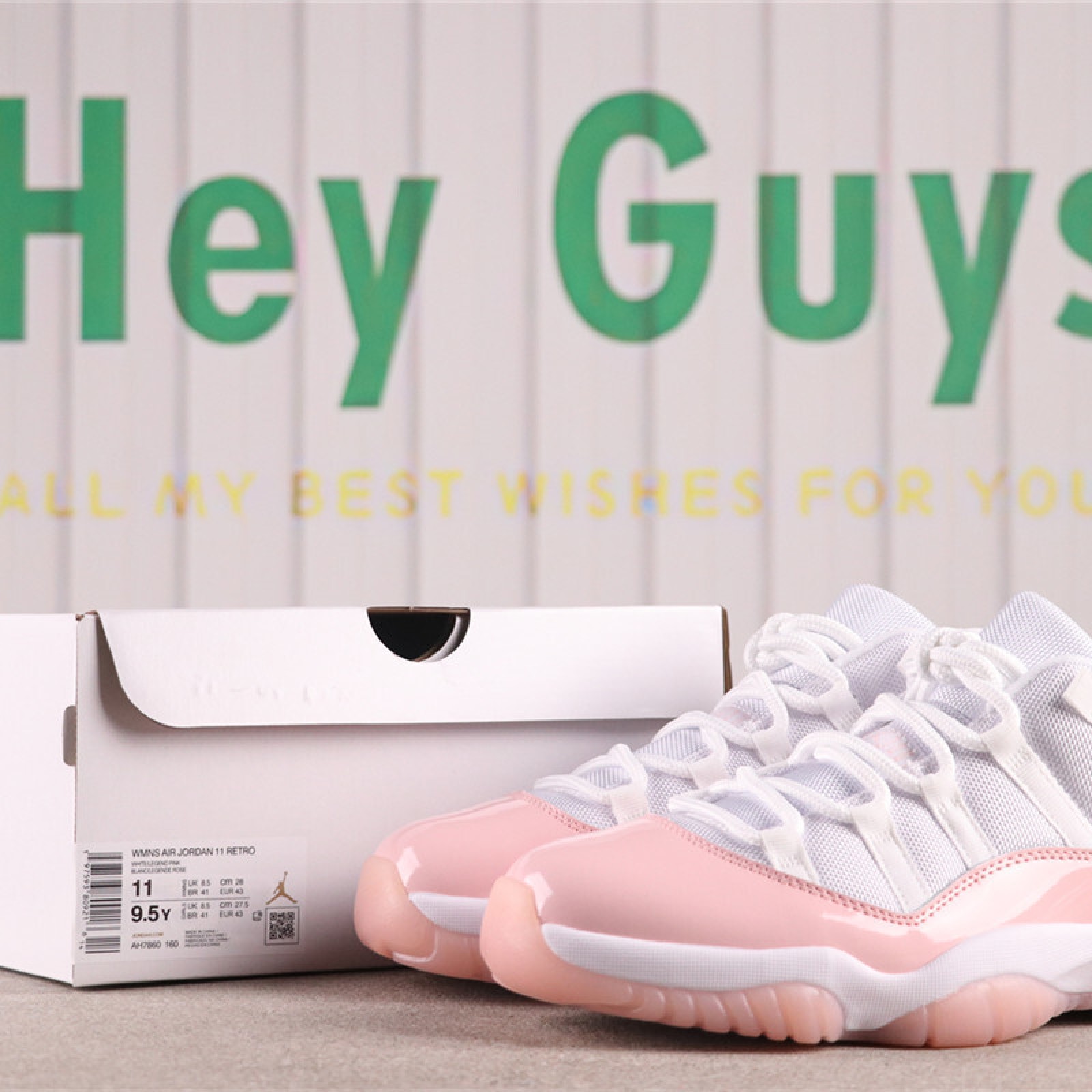 US Air Jordan 11 Low Legend Pink AH7860-160 乔11低帮珊瑚粉 Size 36-44