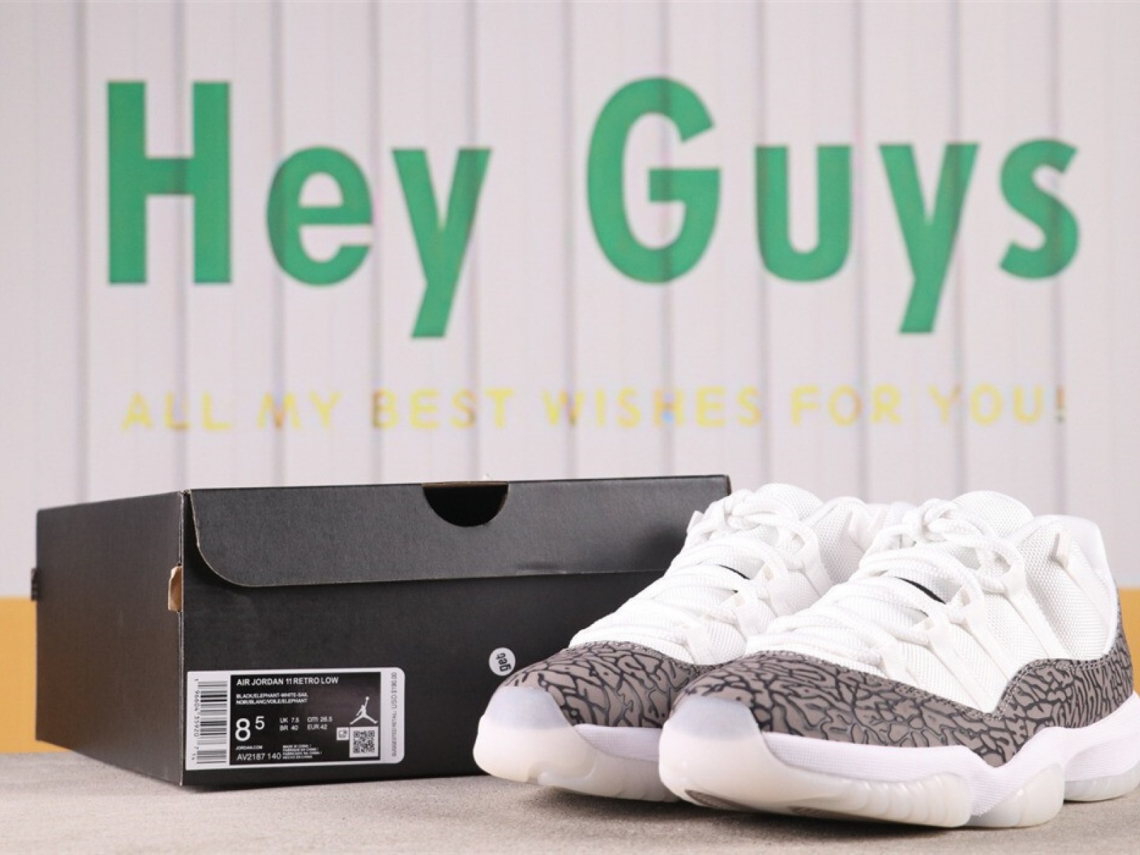 US$66 Air Jordan 11 Low White Cement AV2187-140 Size 40-47.5