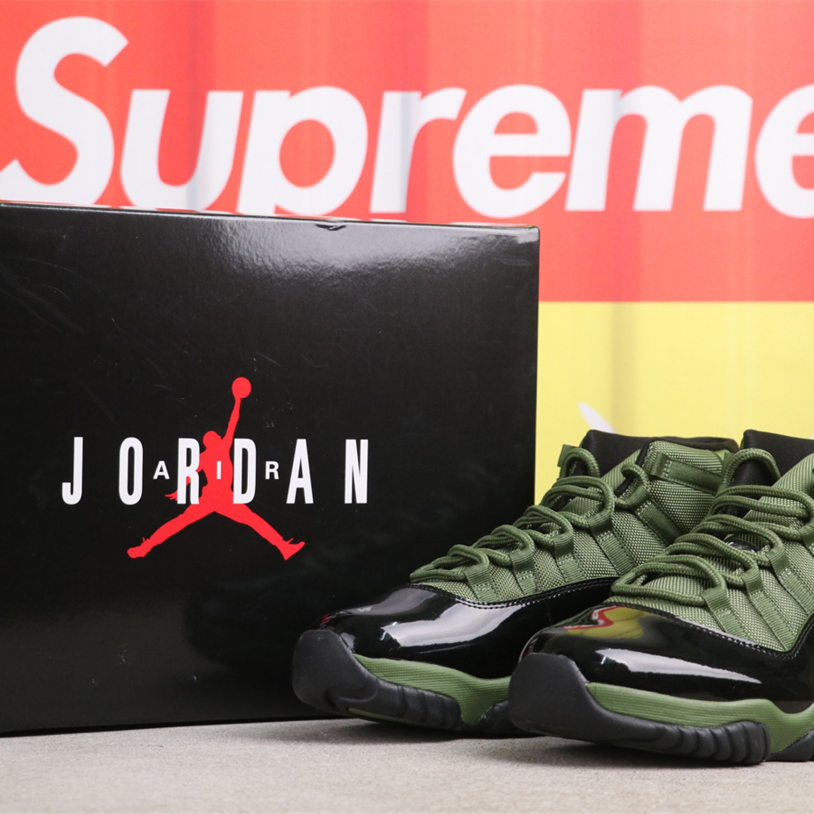 US Air Jordan 11 CT8012-300 1 黑军绿 Size 40-47.5 （ 40 40.5 41 42 42.5 43 44 44.5 45 46 47.5）