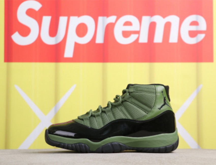US$75 Air Jordan 11 CT8012-300 1 黑军绿 Size 40-47.5 （ 40 40.5 41 42 42.5 43 44 44.5 45 46 47.5）