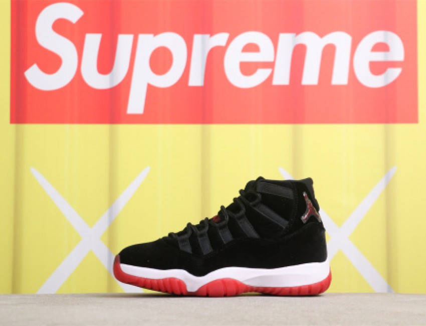 USD$95 Air Jordan 11 Bred Velvet DB5457-061 1 黑红天鹅绒 Size 36-47.5