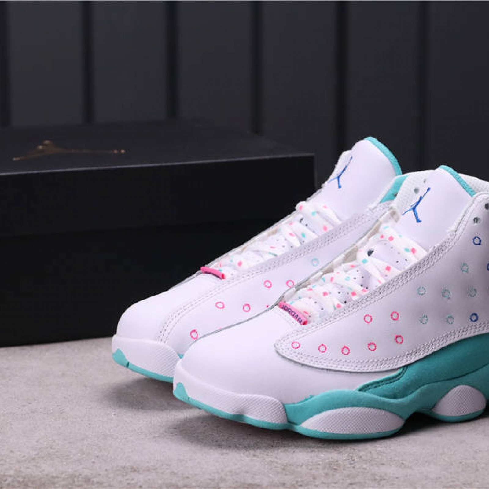 36USD Air Jordan 13 Aurora Green 439358-100 36-40