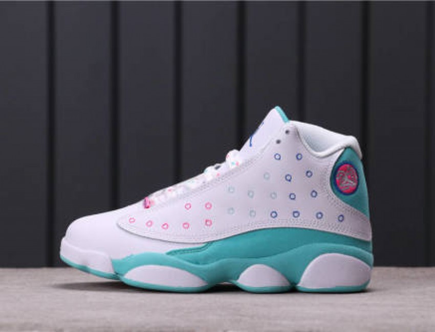 36USD Air Jordan 13 Aurora Green 439358-100 36-40