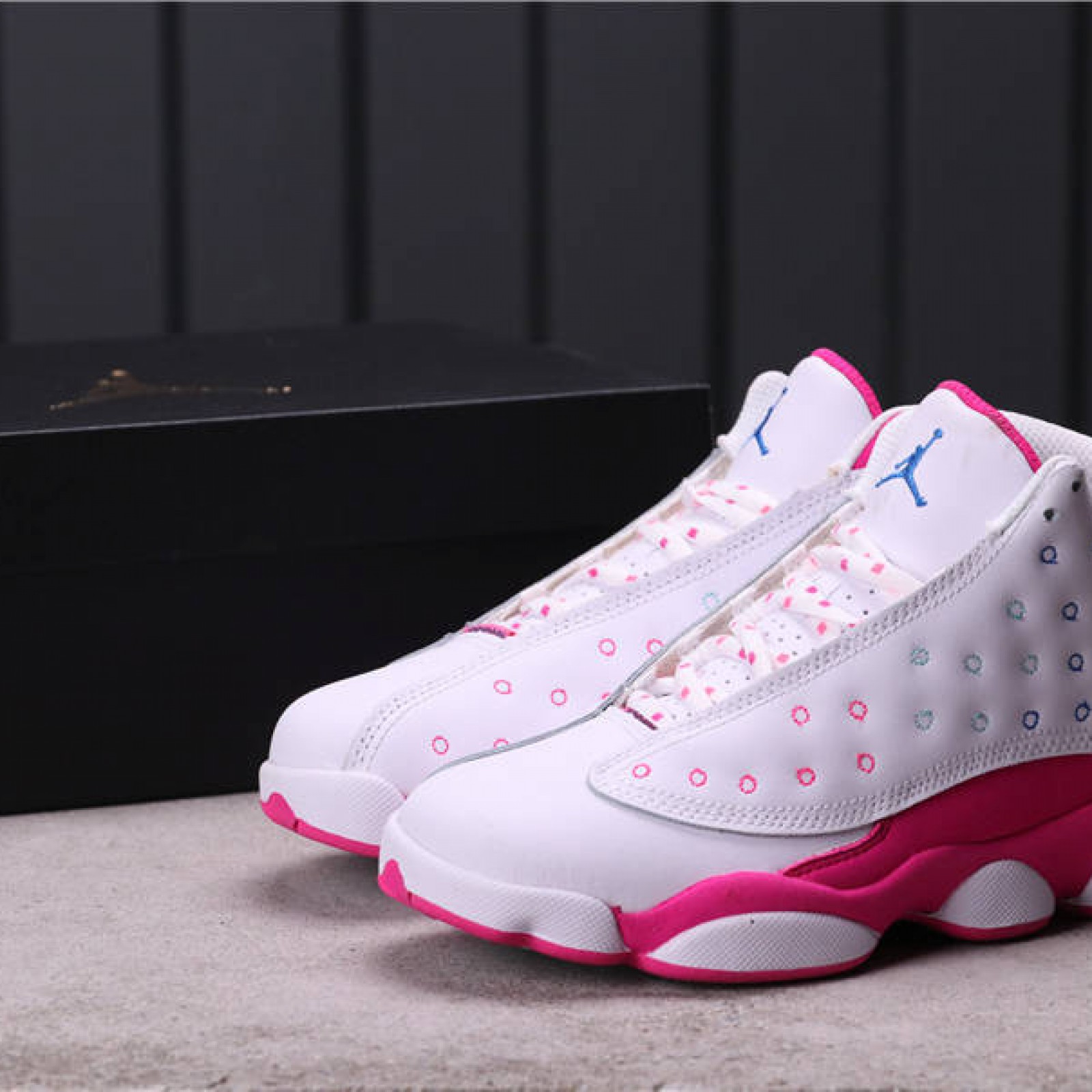 36USD Air Jordan 13 White Pink 439358-500 36-40
