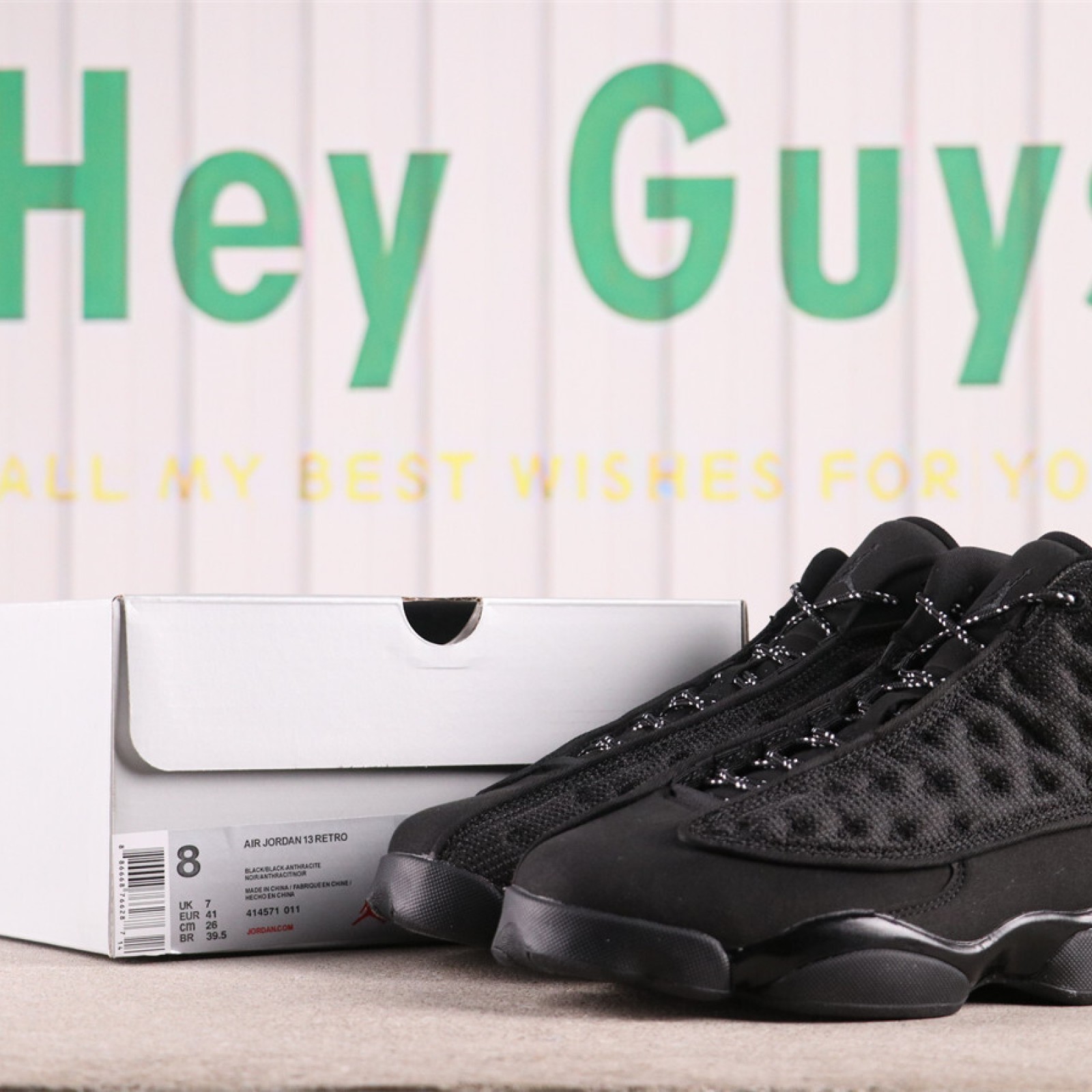 US Air Jordan 13 Black Cat414571-011 Size 40-47.5