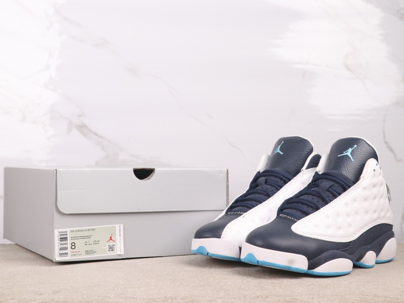 USD$101  Air Jordan 13 “Obsidian”   Style ：414571-144