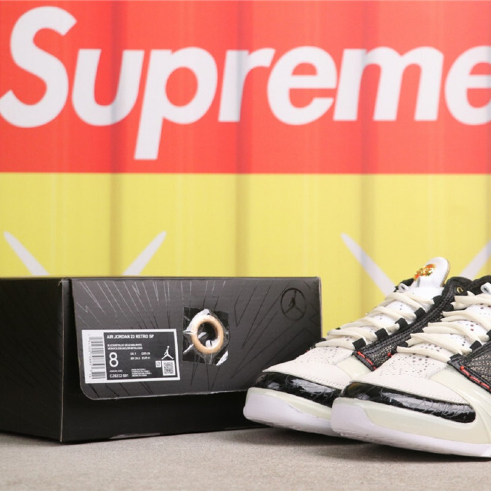 USD Air Jordan Titan x Air Jordan 23 CZ6222-001 乔23联名黑白金 Size 40-47.5