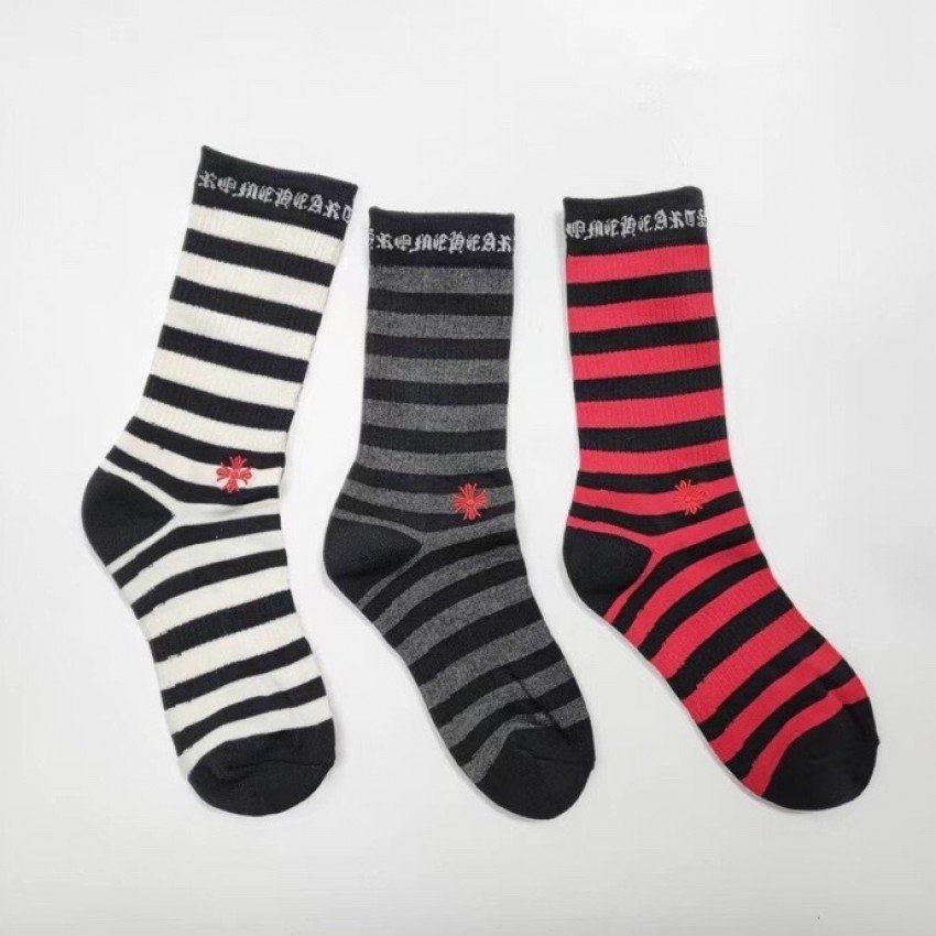 SOC192 Chrome H Strapes Socks