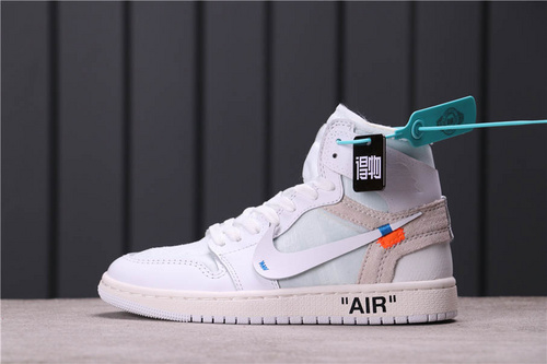 100USD OFF-WHITE x Air Jordan 1 AQ0818-100 36-47