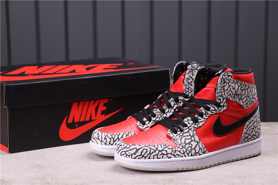 40USD Air Jordan 1 High Red Satin Snake CD0461-601 36-46