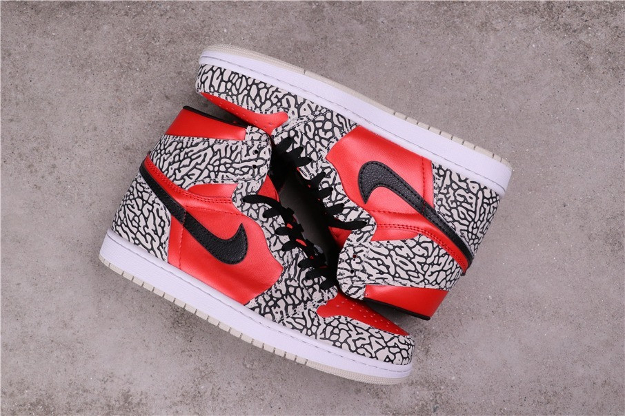 40USD Air Jordan 1 High Red Satin Snake CD0461-601 36-46