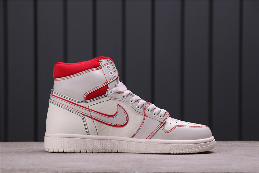 40USD Air Jordan 1 “Sail-University Red” 555088-160 36-46
