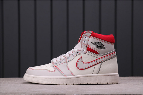 40USD Air Jordan 1 “Sail-University Red” 555088-160 36-46