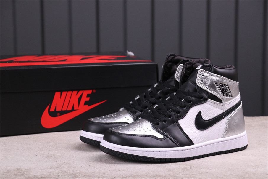 53USD Air Jordan 1 High OG Silver Toe CD0461-001 36-46