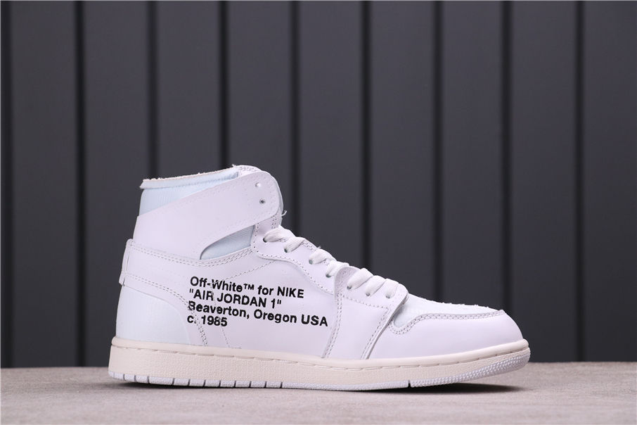 53USD OFF-WHITE x Air Jordan 1 High AQ0818-100 40-46