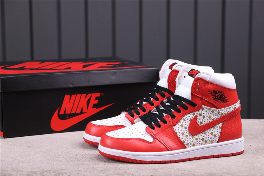 58USD Air Jordan 1Light Fusion Red 555088-600 40-47.5