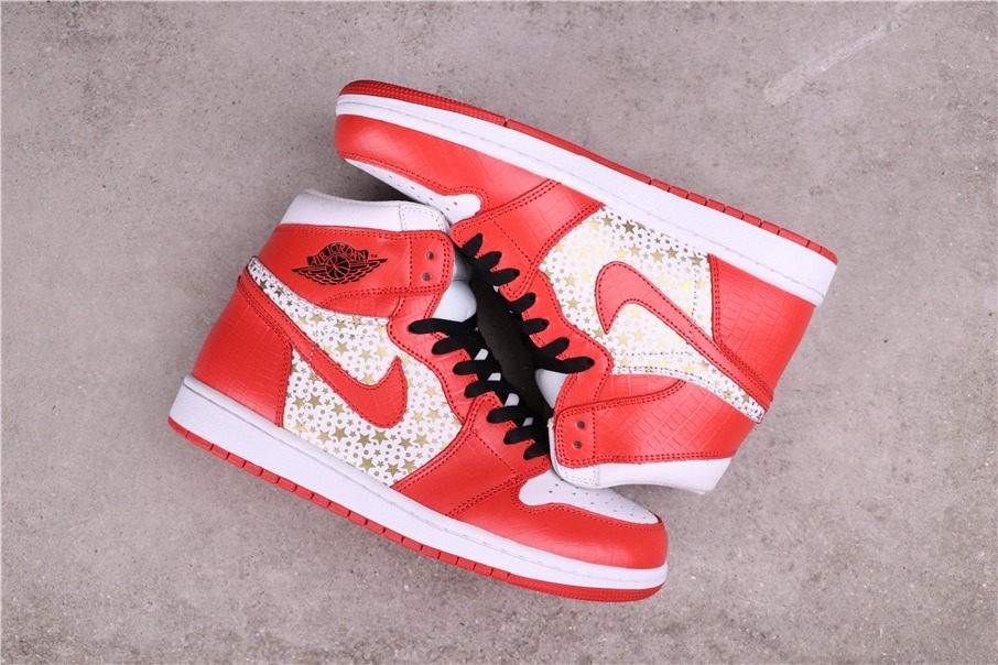 58USD Air Jordan 1Light Fusion Red 555088-600 40-47.5