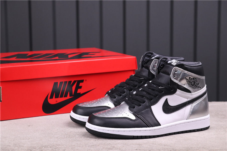 62USD Air Jordan 1 High OG WMNS Silver Toe CD0461-001 36-47