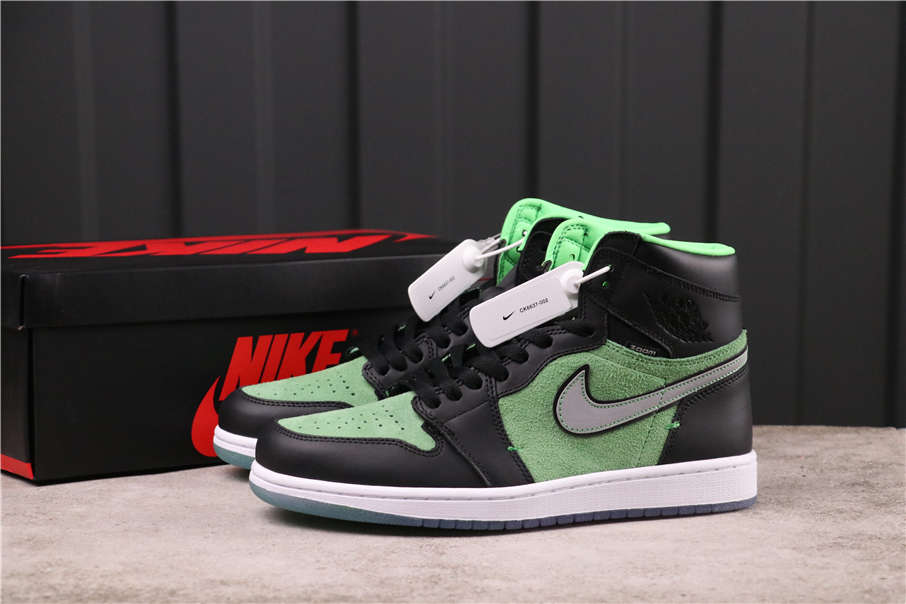 62USD Air Jordan 1 High Zoom Rage Green CK6637-002 40-47.5