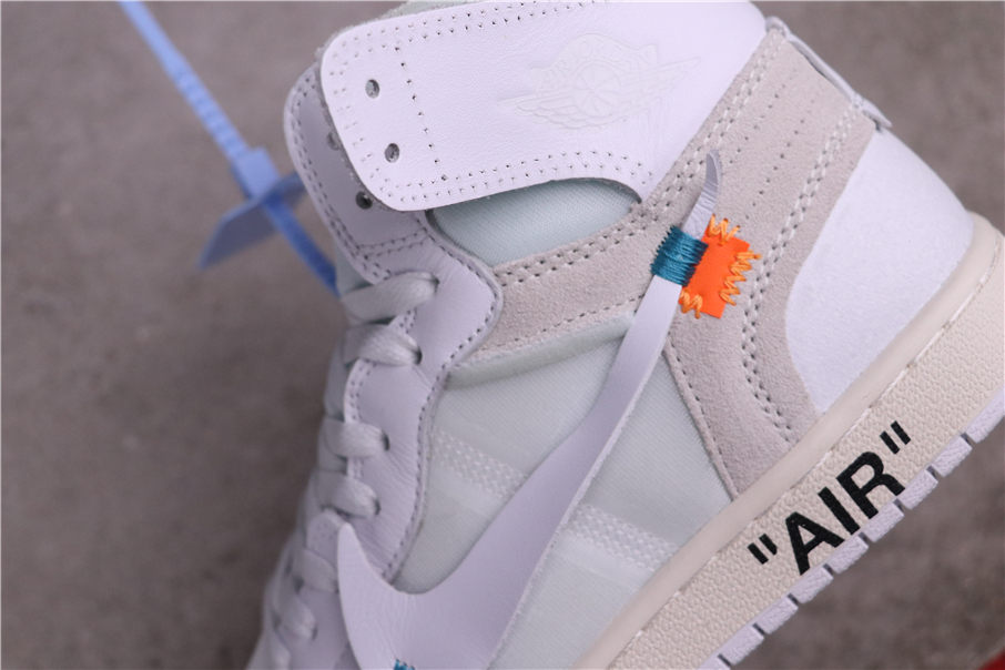 62USD OFF-WHITE x Air Jordan 1 AQ0818-100 36-46
