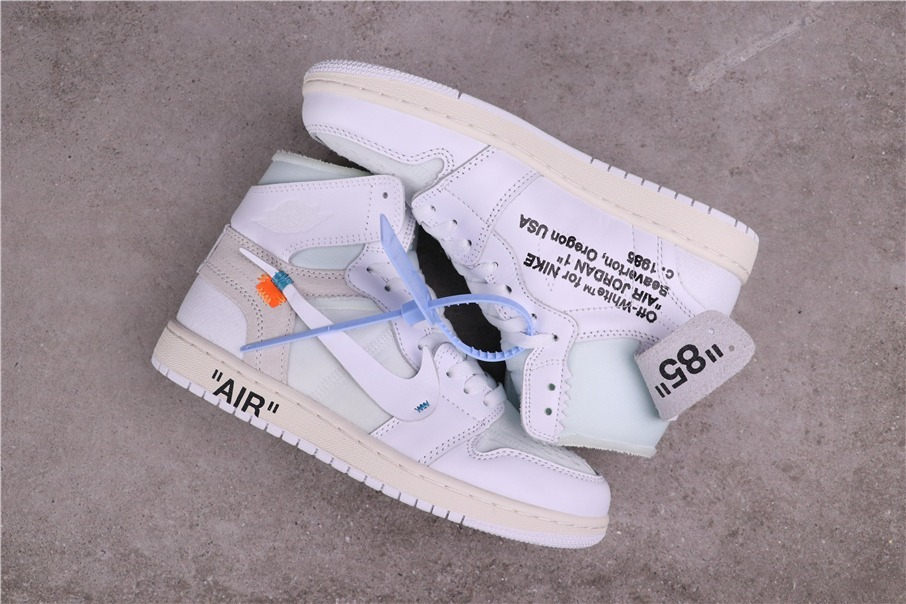 62USD OFF-WHITE x Air Jordan 1 AQ0818-100 36-46