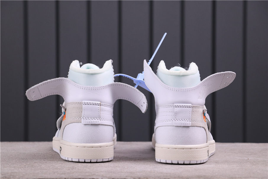62USD OFF-WHITE x Air Jordan 1 AQ0818-100 36-46