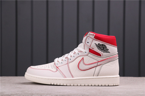67USD Air Jordan 1Sail University Red 555088-160 Size 36-47
