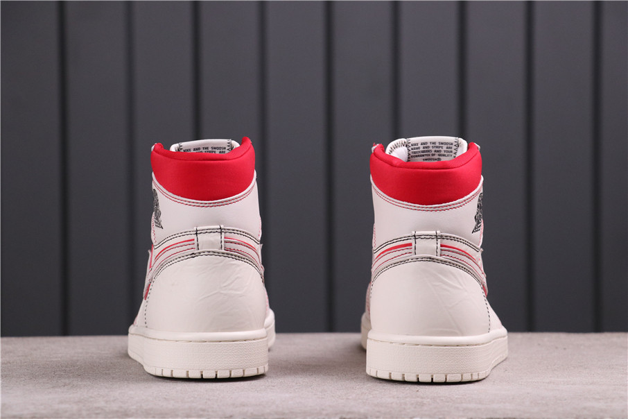 67USD Air Jordan 1Sail University Red 555088-160 Size 36-47