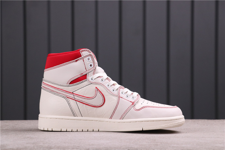 67USD Air Jordan 1Sail University Red 555088-160 Size 36-47