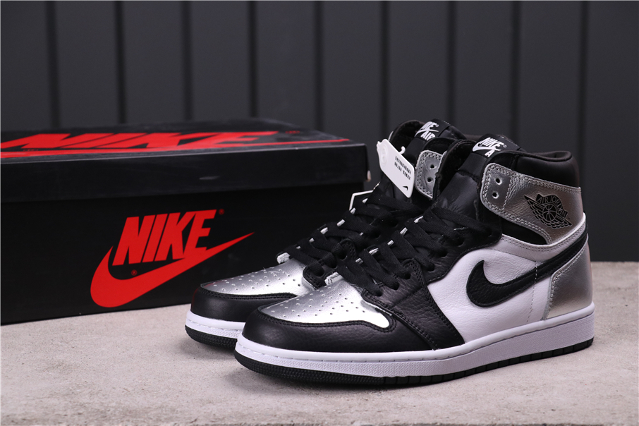 71$USD Air Jordan 1 High OG Silver Toe CD0461-001 36-47.5