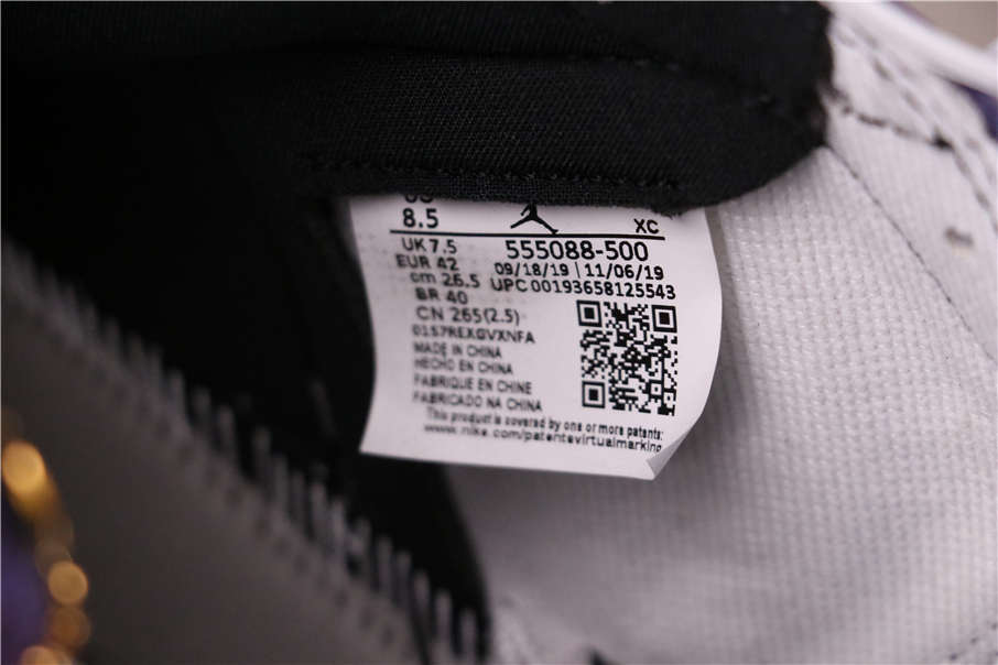 78USD Air Jordan 1 High OG Court Purple 555088-500 36-47.5