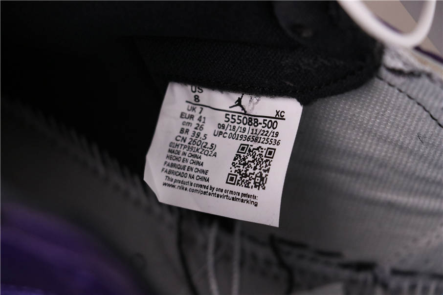 89USD Air Jordan 1 High OG Court Purple 555088-500 40.5-46