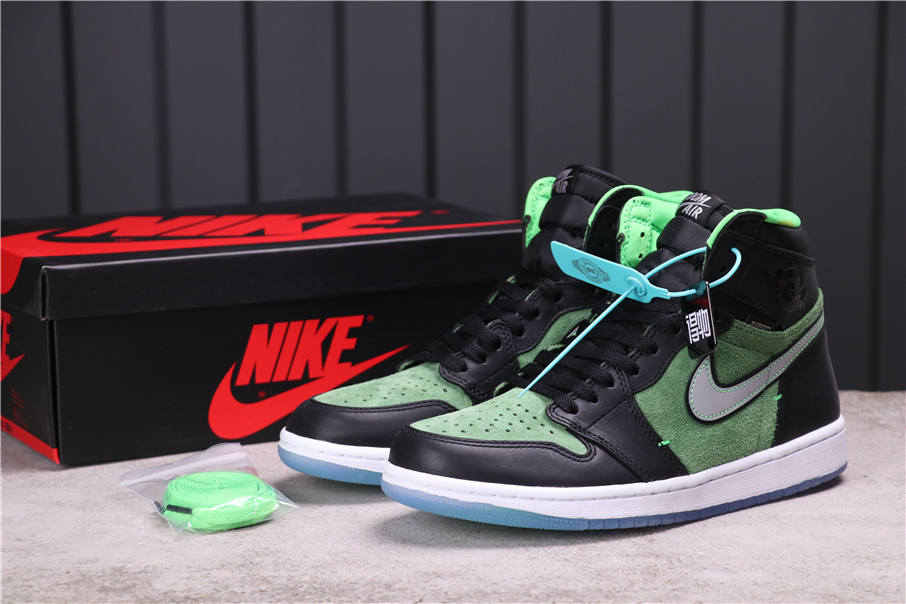 89USD Air Jordan 1 High Zoom Rage Green CK6637-002 40.5-47.5