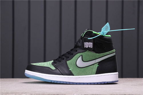 89USD Air Jordan 1 High Zoom Rage Green CK6637-002 40.5-47.5