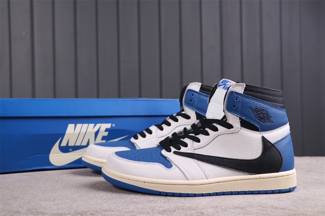 US$36 Travis Scott Air Jordan 1 Hi Military Blue DH3227-105 Size 36-47