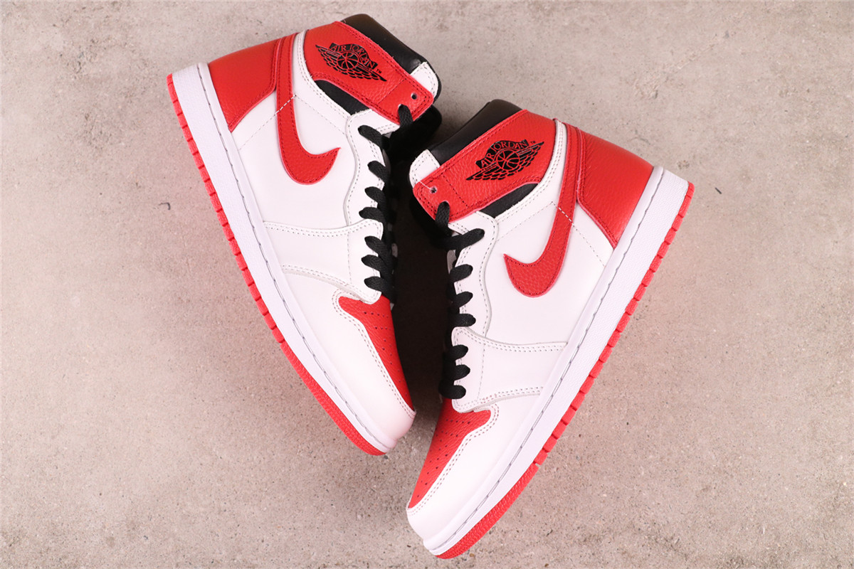 US$44 Air Jordan 1 High OG Heritage 555088-161 白红勾 Size 36-47.5