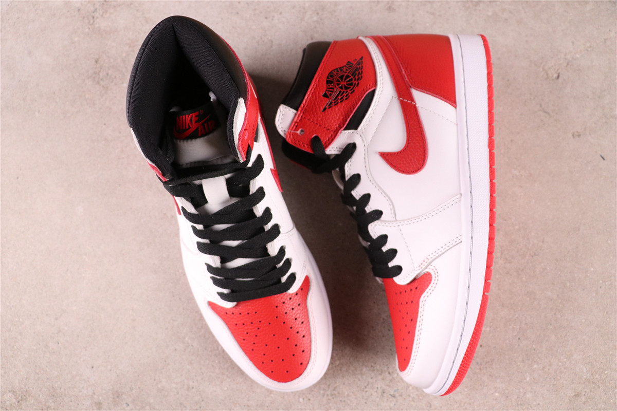 US$44 Air Jordan 1 High OG Heritage 555088-161 白红勾 Size 36-47.5