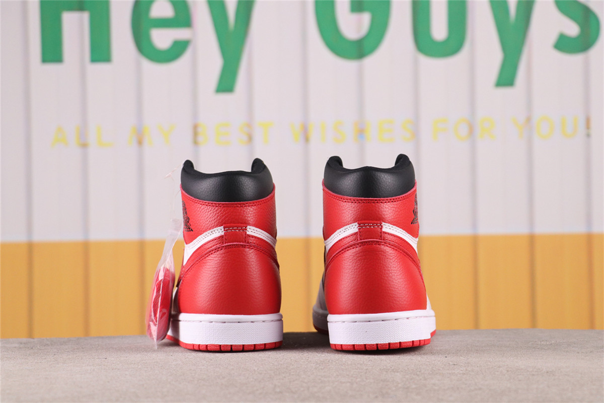 US$44 Air Jordan 1 High OG Heritage 555088-161 白红勾 Size 36-47.5