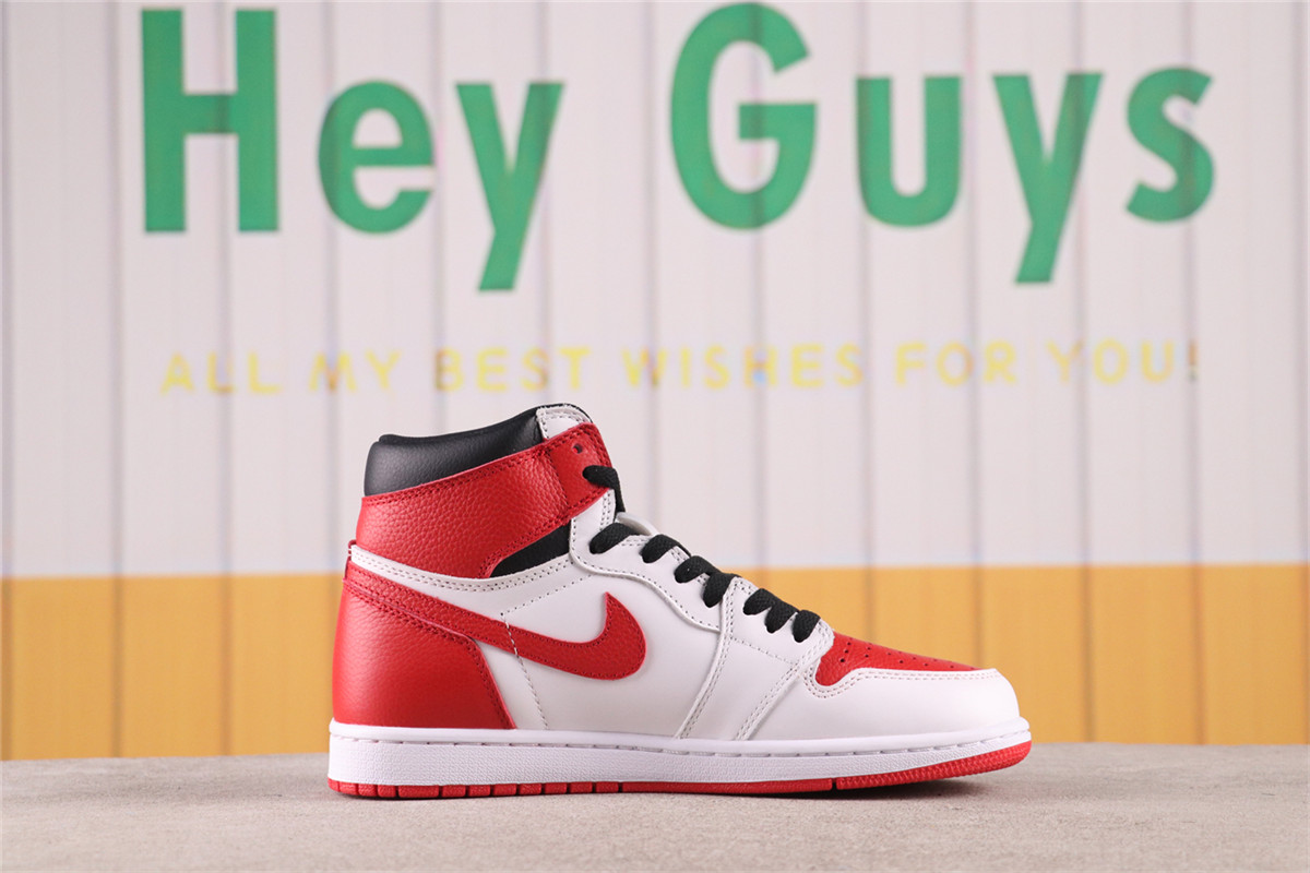 US$44 Air Jordan 1 High OG Heritage 555088-161 白红勾 Size 36-47.5