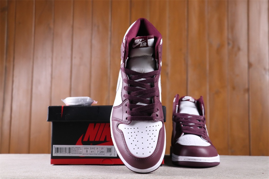 US$53 Air Jordan 1 High OG Bordeaux 555088-611 Size 36-47.5