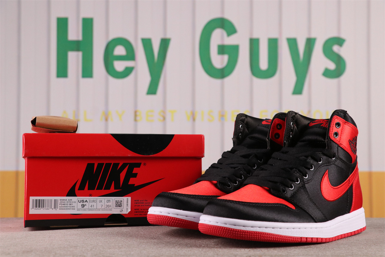 US$57 Air Jordan 1 High OG Satin Bred FD4810-061 Size 36-46