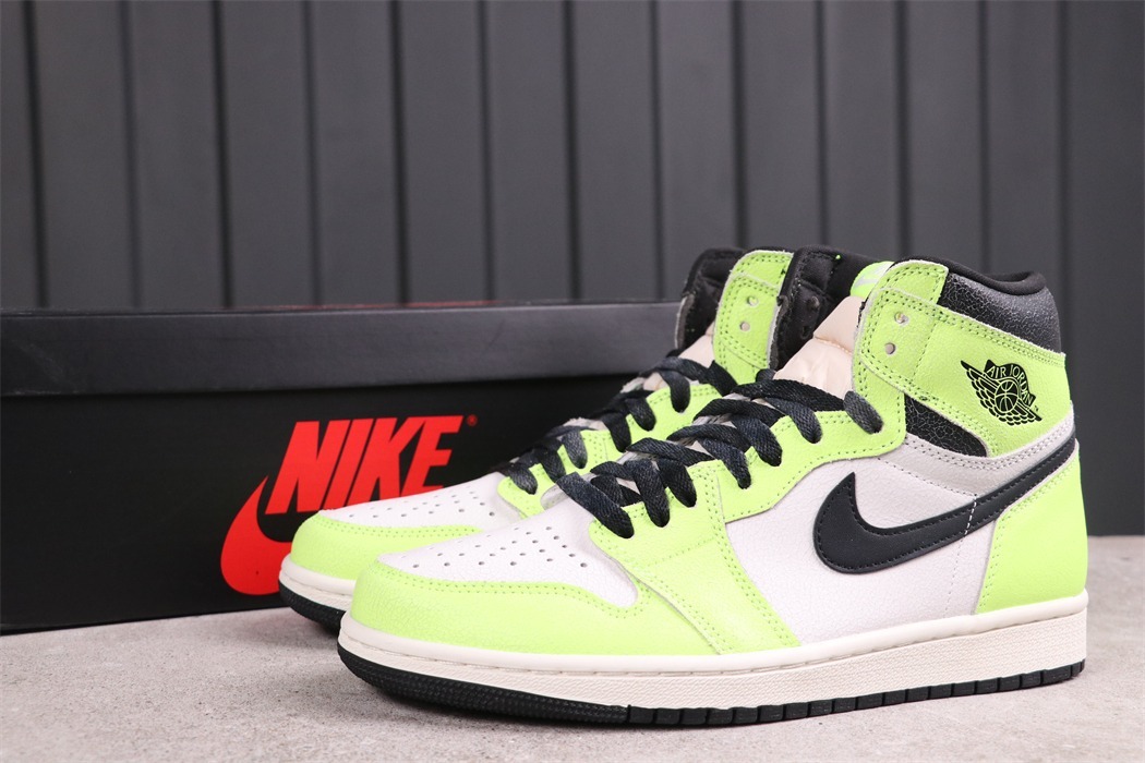 US$58 Air Jordan 1 High  OG Volt 555088-702  Size 36-47.5