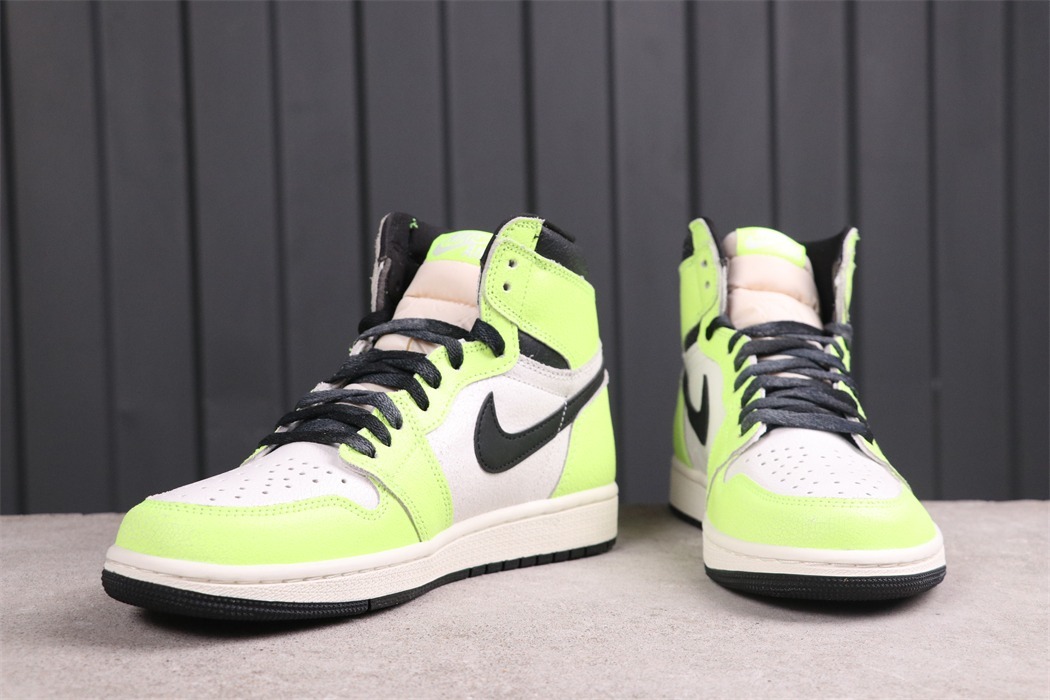 US$58 Air Jordan 1 High  OG Volt 555088-702  Size 36-47.5