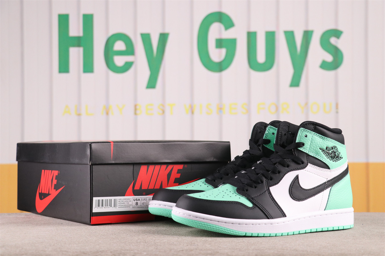 US$62 Air Jordan 1 High OG Green Glow DZ5485-130 Size 40-47