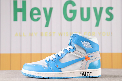 US$62 OFF-WHITE Air Jordan 1 UNC AQ0818-148 Size 36-47.5