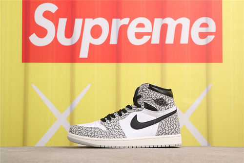 USD$79 Air Jordan 1 High OG White Cement DZ5485-052 白水泥 Size 40-47.5