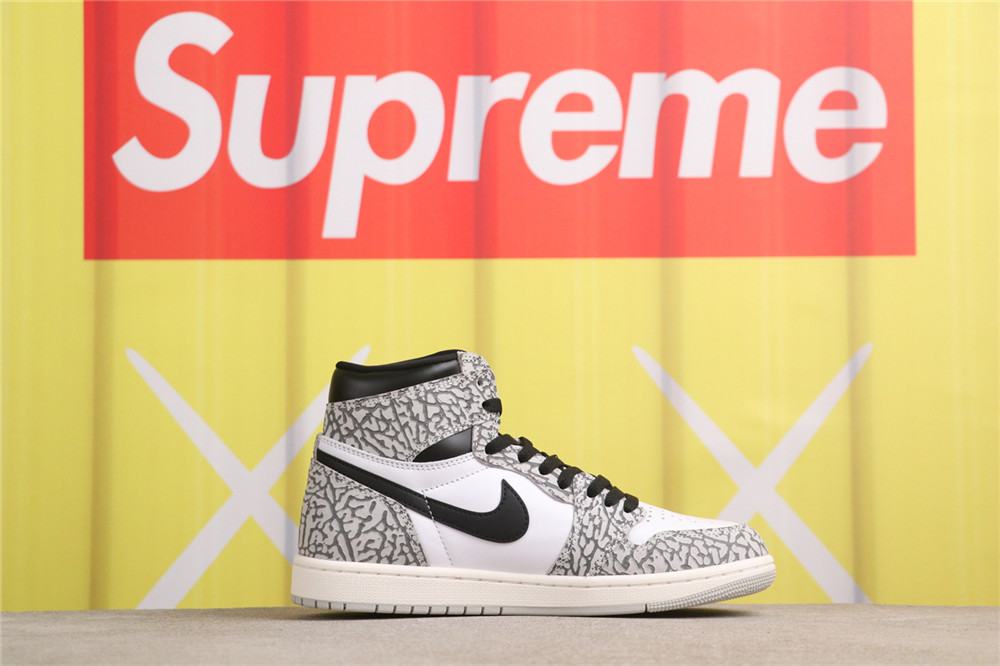 USD$79 Air Jordan 1 High OG White Cement DZ5485-052 白水泥 Size 40-47.5