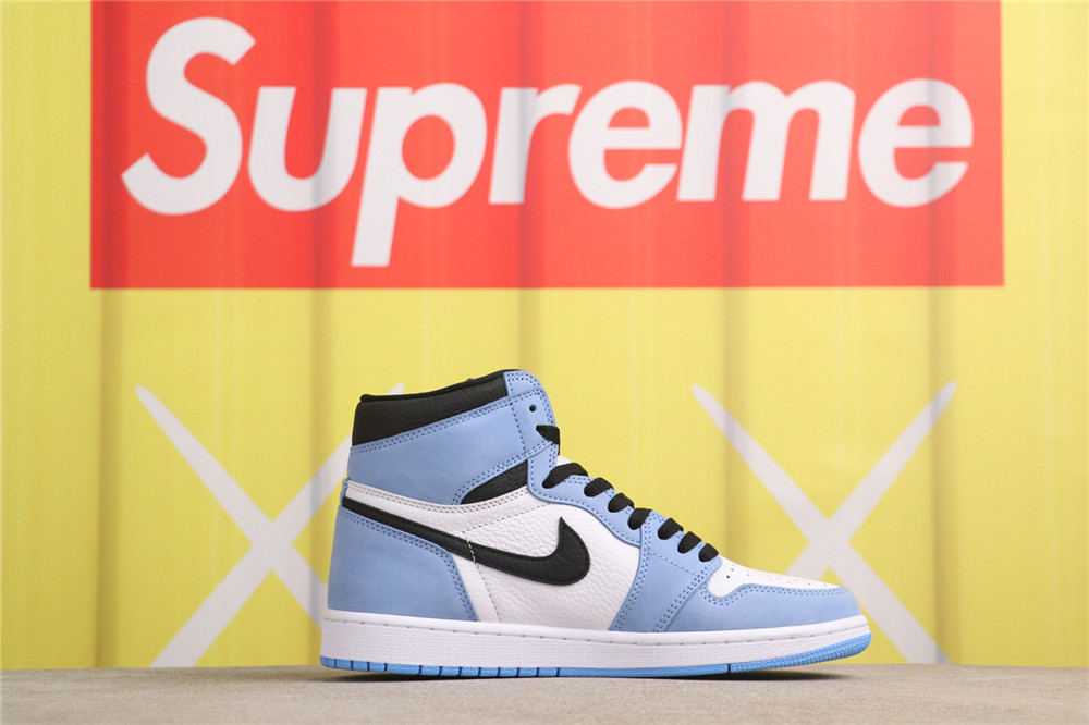 USD$79 Air Jordan 1 High University Blue 555088-134 大学蓝 Size 36-47.5