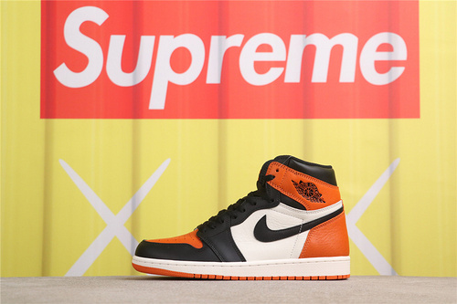 USD$79 Air Jordan 1 Shattered Backboard 555088-005 黑扣碎 Size 40-47.5